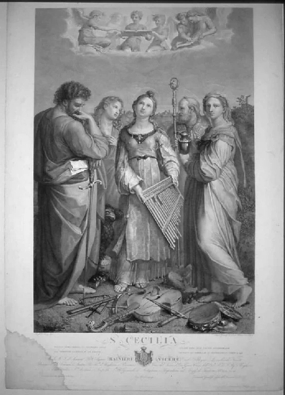 Santa Cecilia patrona della musica - da Raffaello, Pinacoteca Morcelli, Repossi, Chiari, Brescia